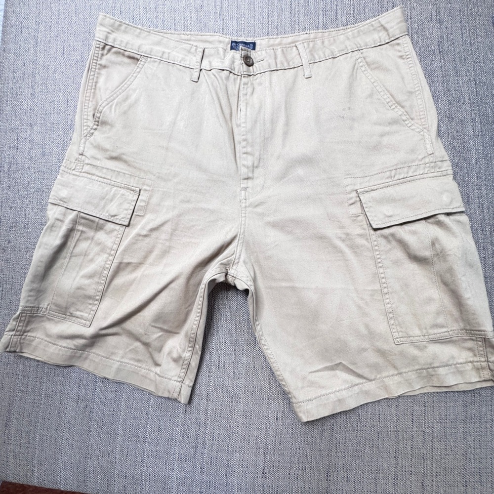 Levis Mens Khaki Cargo Shorts Tan Cotton Twill W38 23251-0003